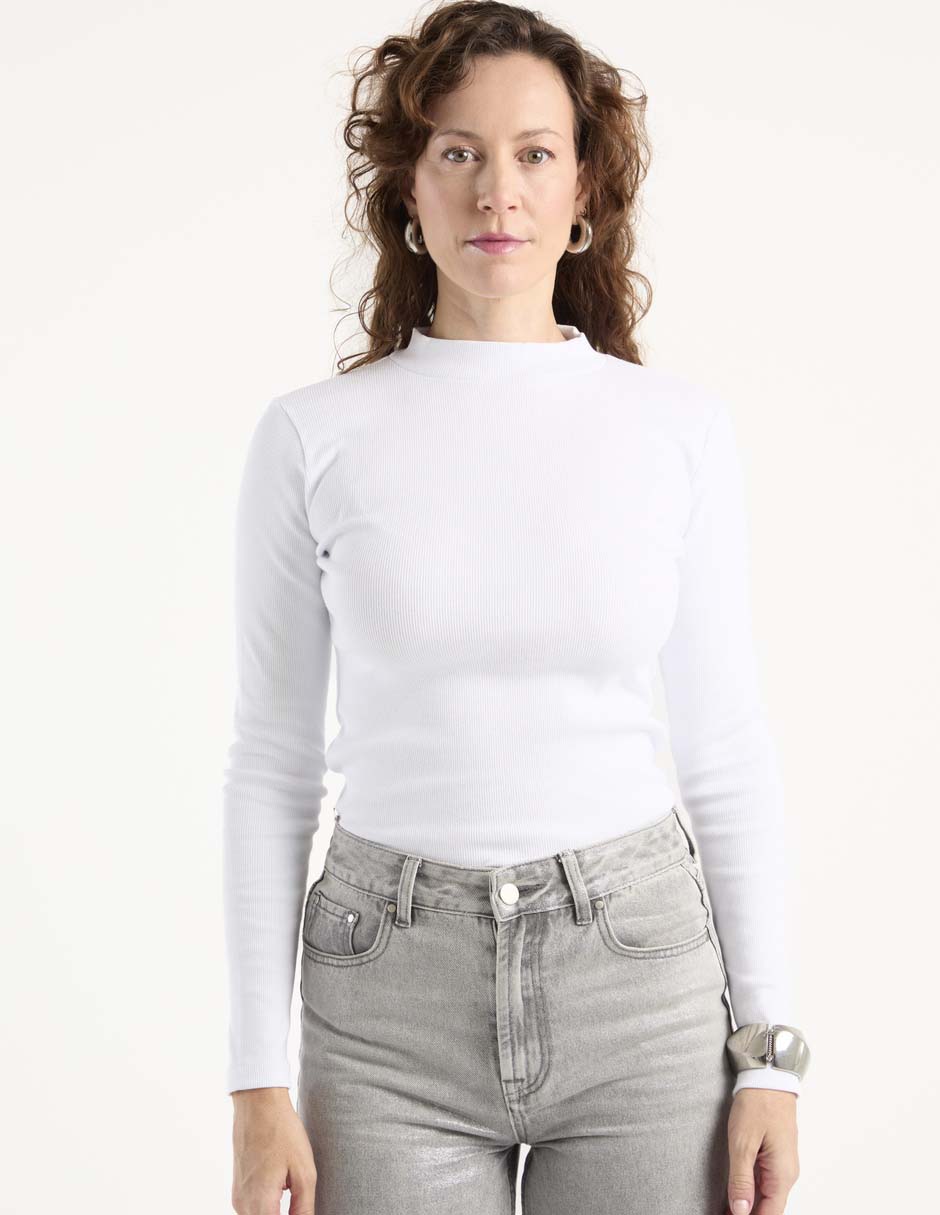 Blusa manga larga para mujer