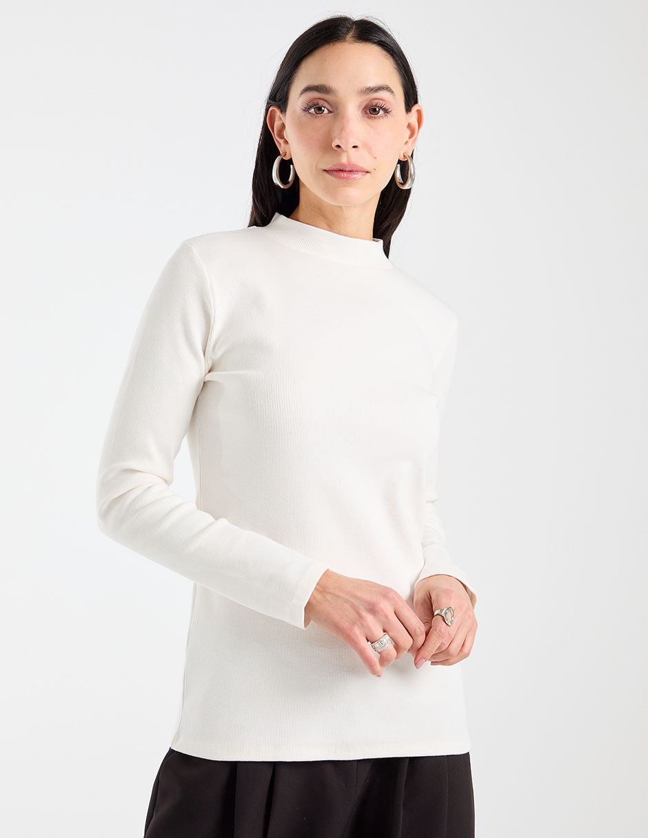 Blusa manga larga para mujer