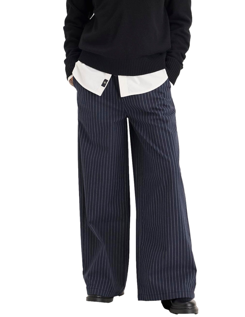 Pantalón plisado amplio para mujer 1