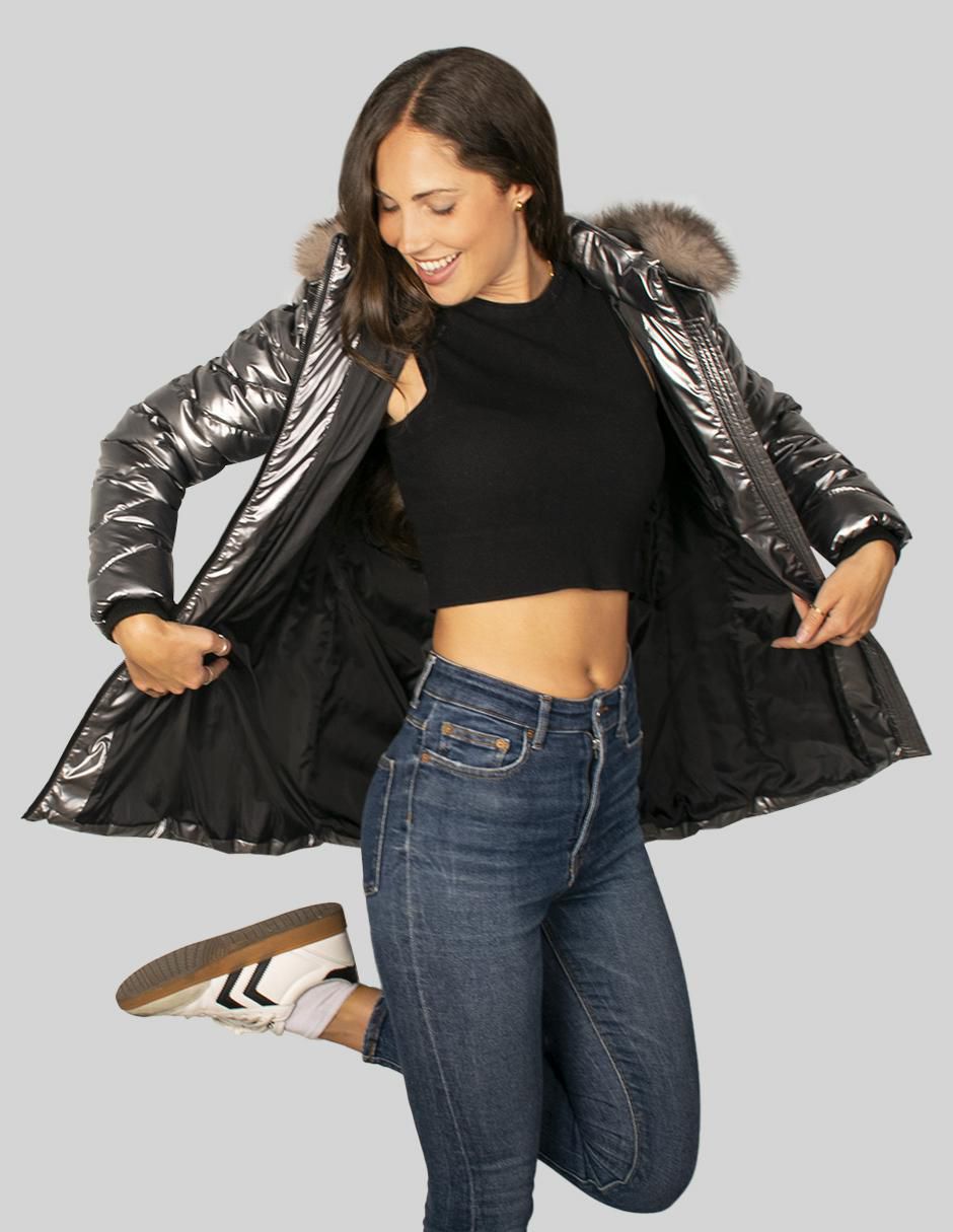 "chamarra" acolchada greenlander no impermeable "de" poliéster "para mujer"