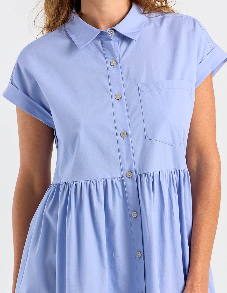 VESTIDO LIEB LBB2605-0, CH, AZUL MEDIO