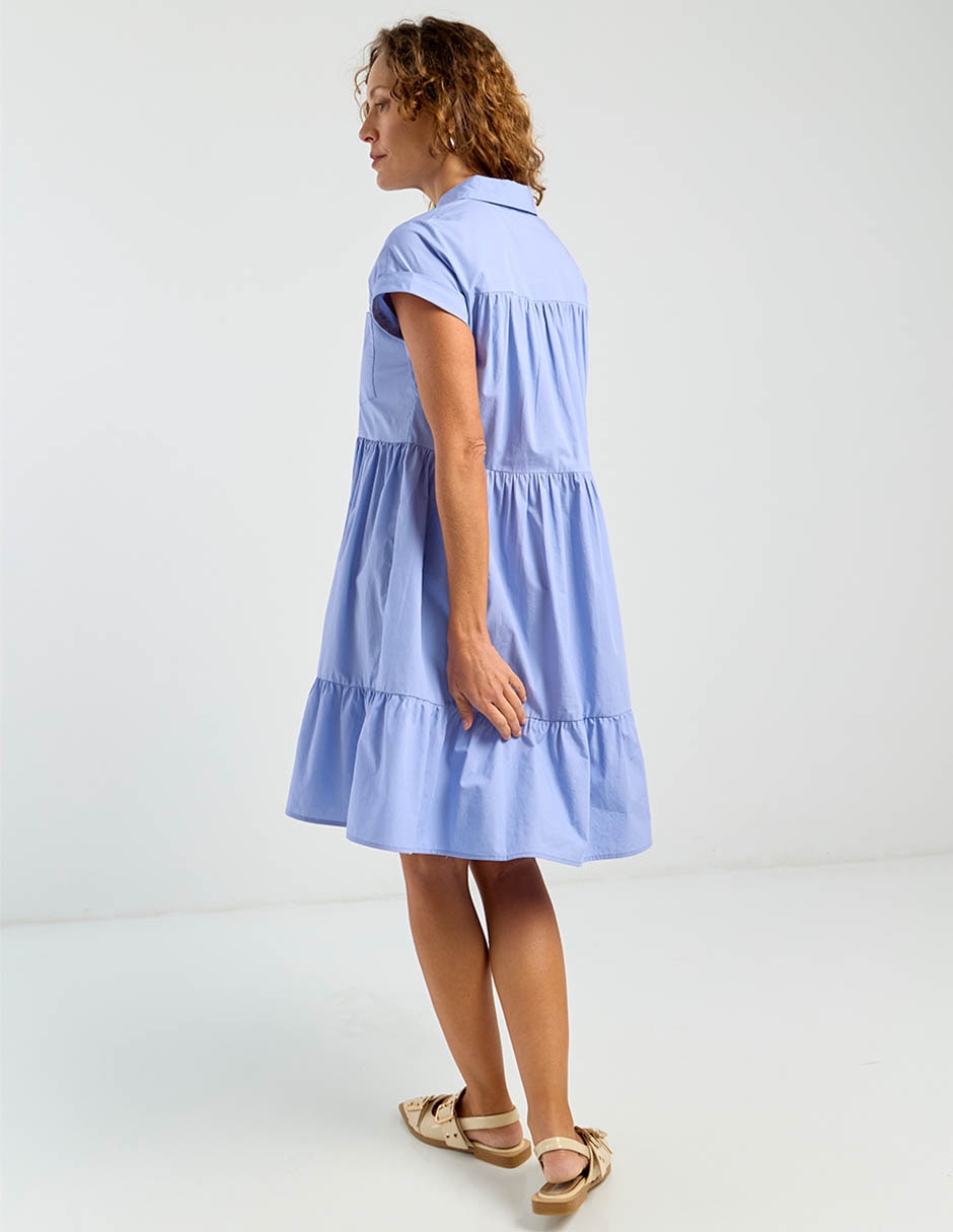 VESTIDO LIEB LBB2605-0, CH, AZUL MEDIO