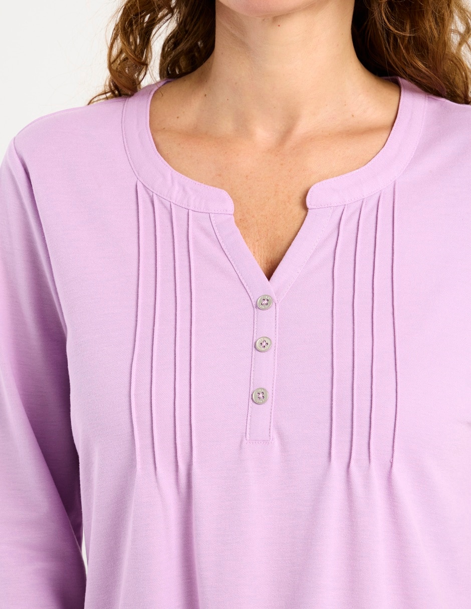 Blusa Lieb manga 3/4 para mujer