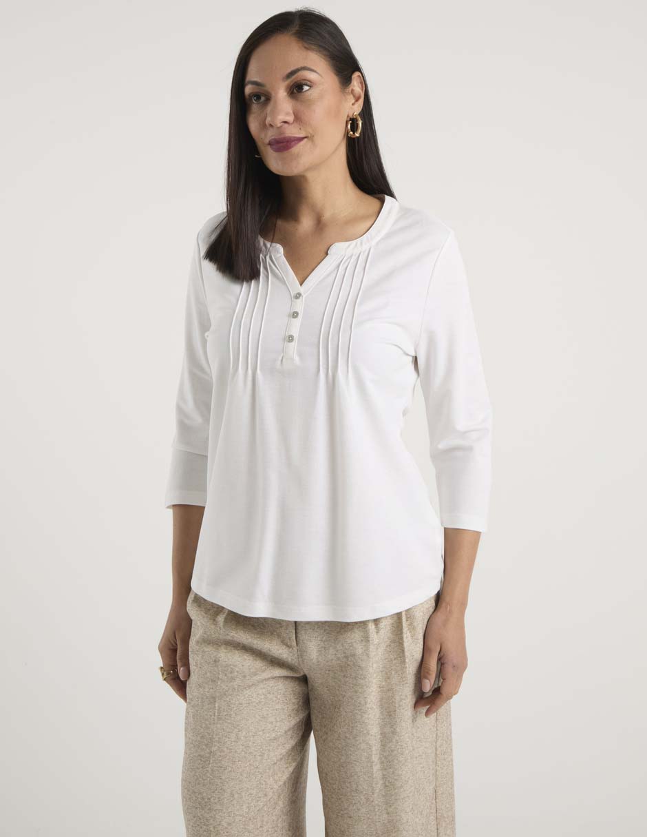 Blusa manga 3/4 para mujer
