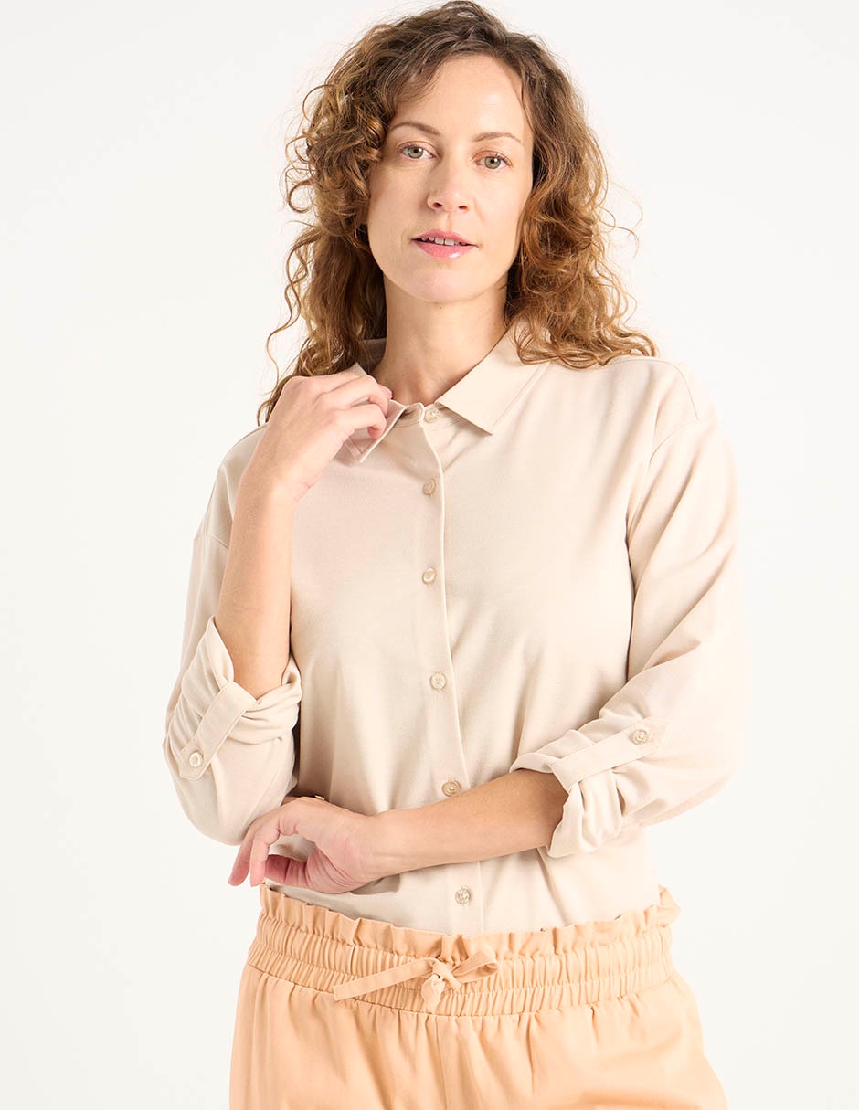 Blusa camisera Lieb manga larga para mujer