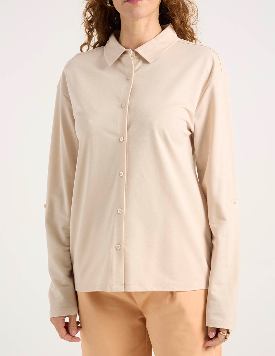 Blusa camisera Lieb manga larga para mujer