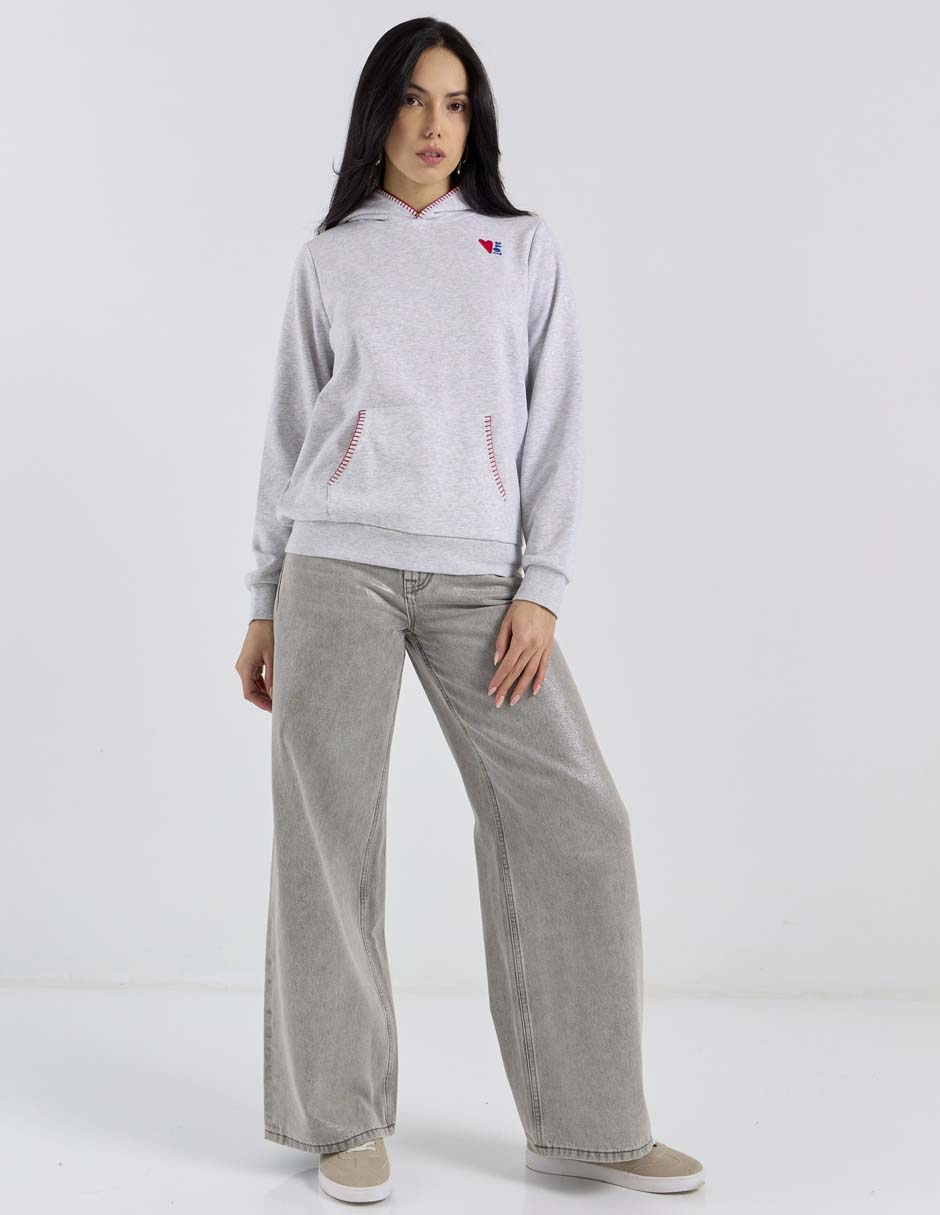 Sudadera con capucha y bolsa para mujer 3