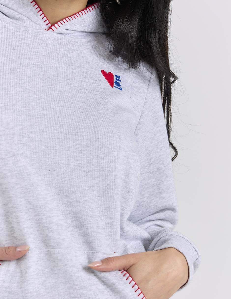 Sudadera con capucha y bolsa para mujer 4