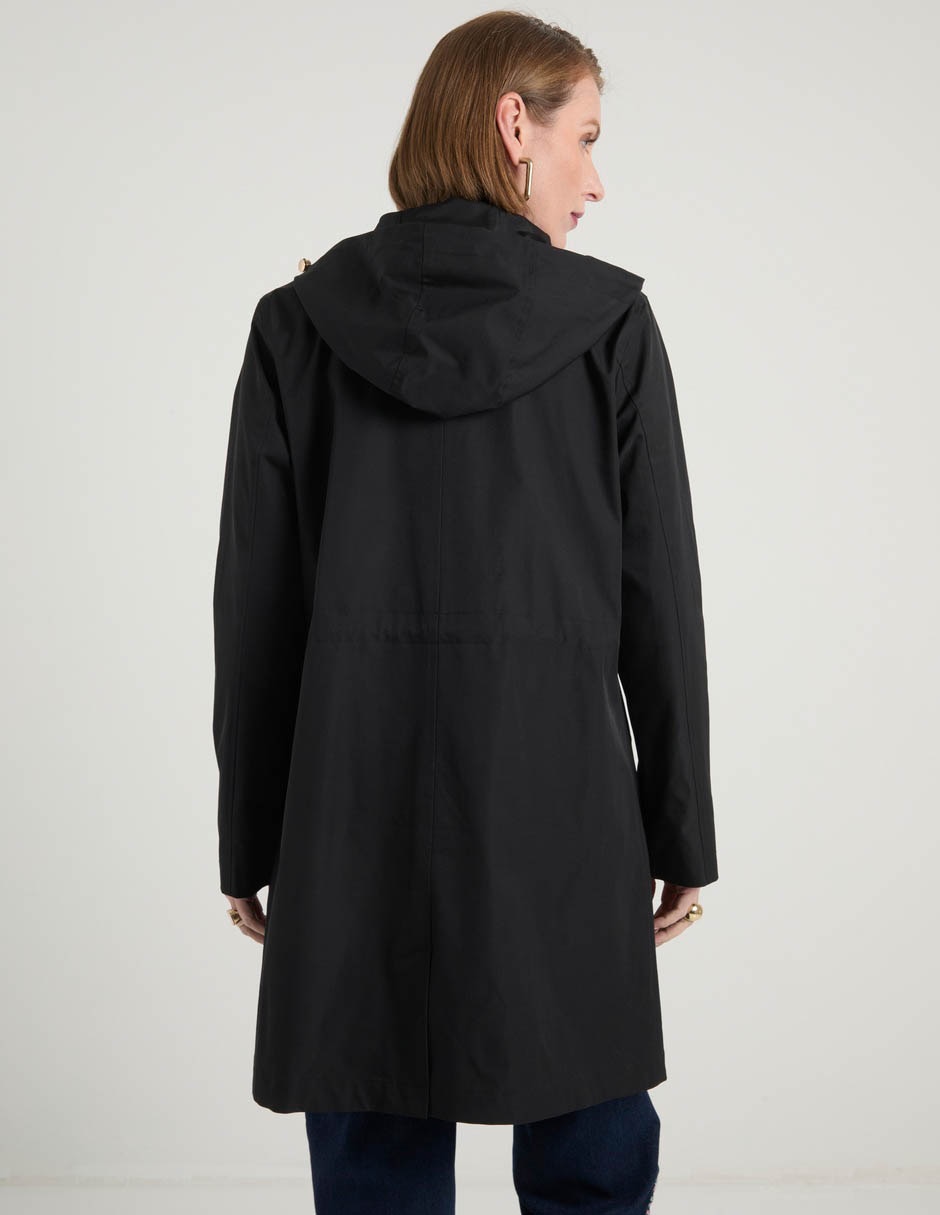 Gabardina capucha y bolsa para mujer 6