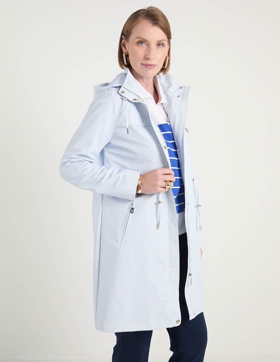 Gabardina con capucha para mujer