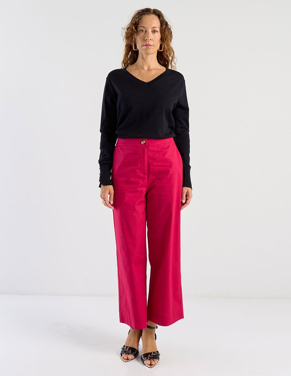 Suéter cuello V para mujer 3