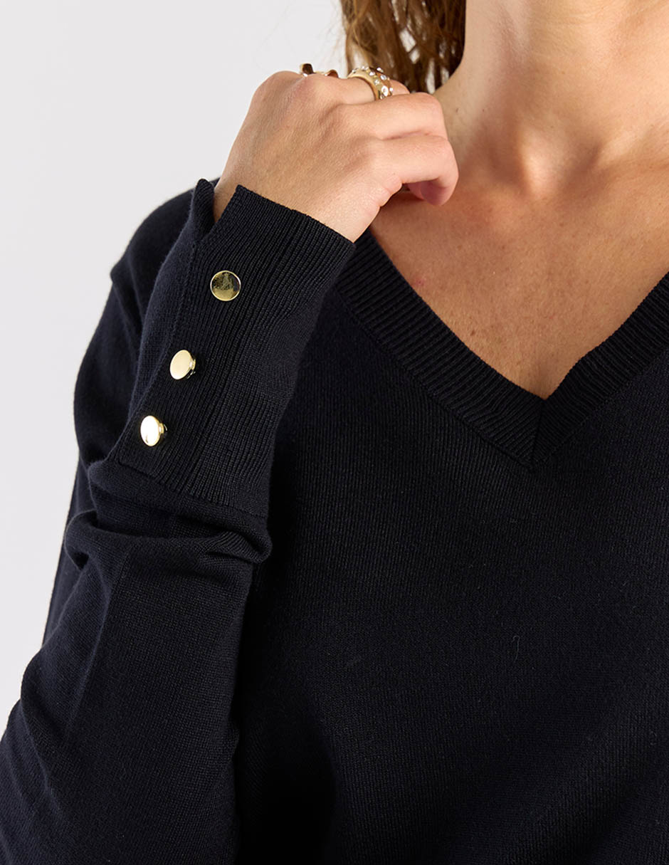Suéter cuello V para mujer 5