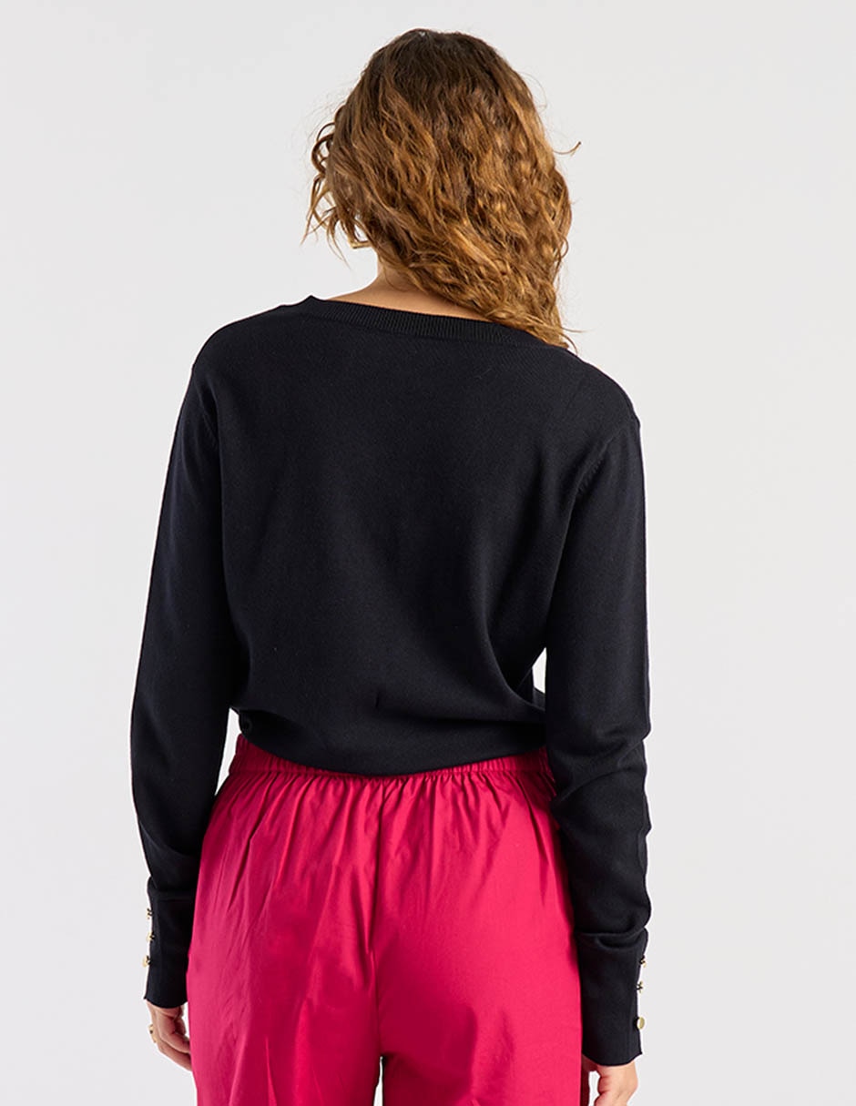 Suéter cuello V para mujer 6