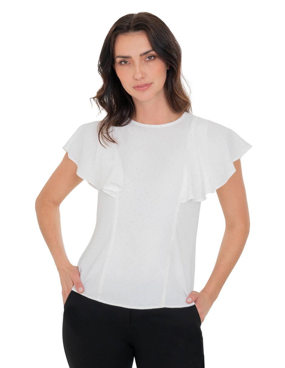 Blusa manga corta para mujer