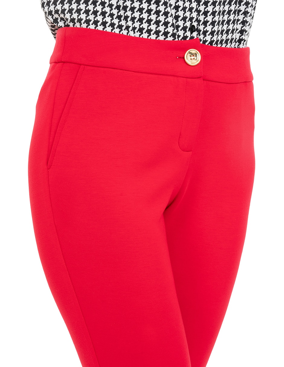 Pantalón de vestir straight para mujer 4