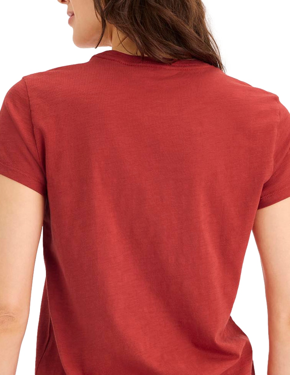 Playera manga corta cuello redondo para mujer 4