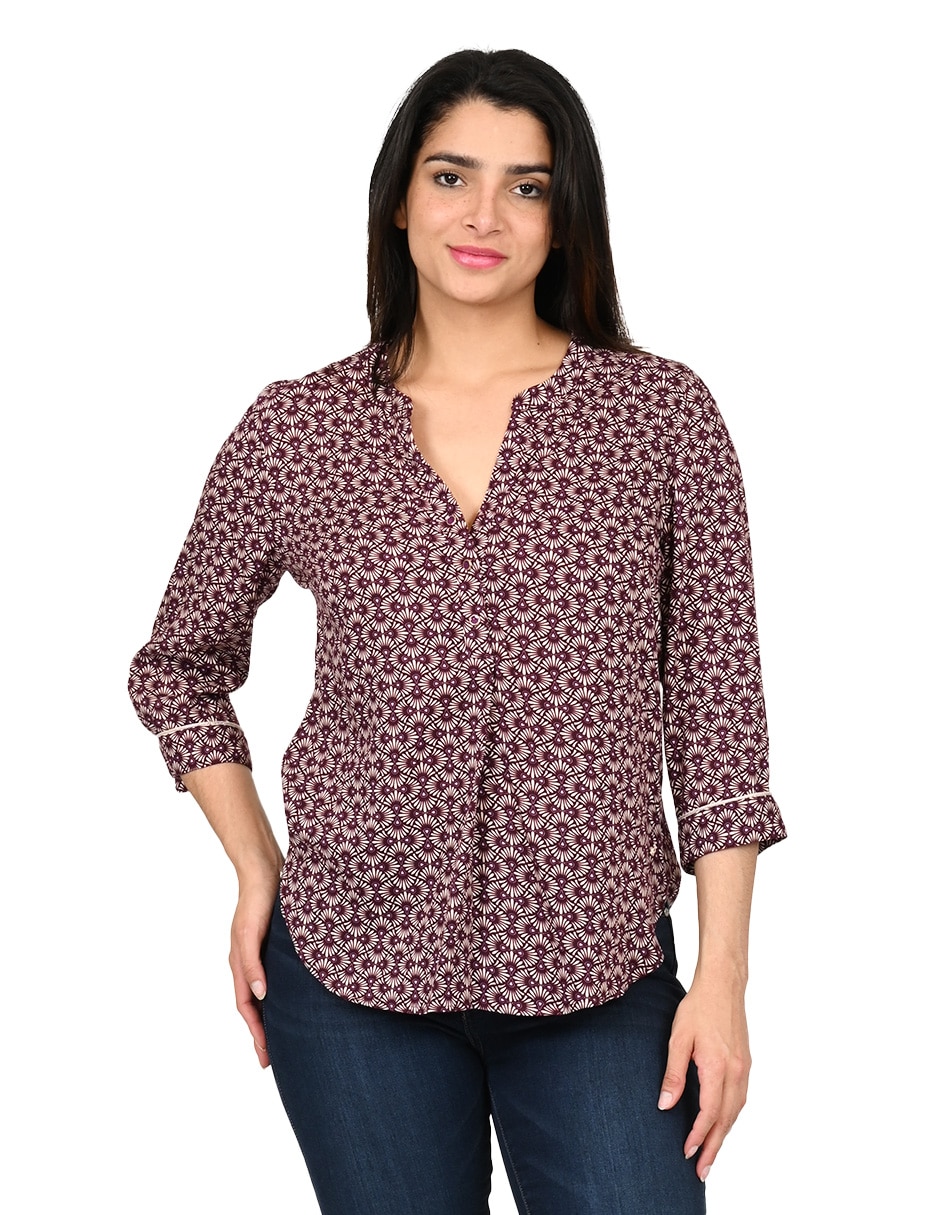 Blusa manga 3/4 para mujer