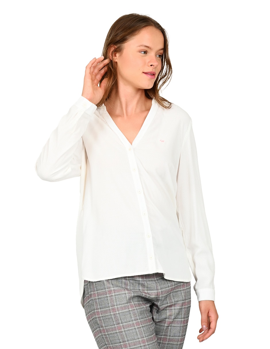 Blusa manga larga para mujer