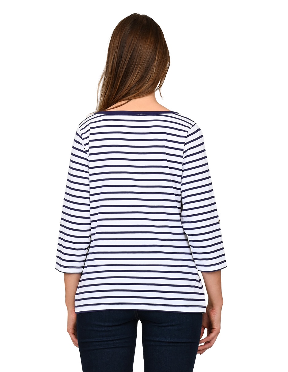 PLAYERA FERRIONI M2774, G, AZUL MARINO