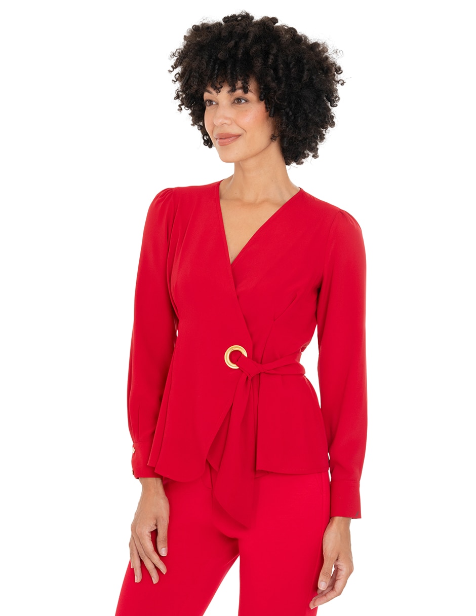 Blusa manga larga para mujer