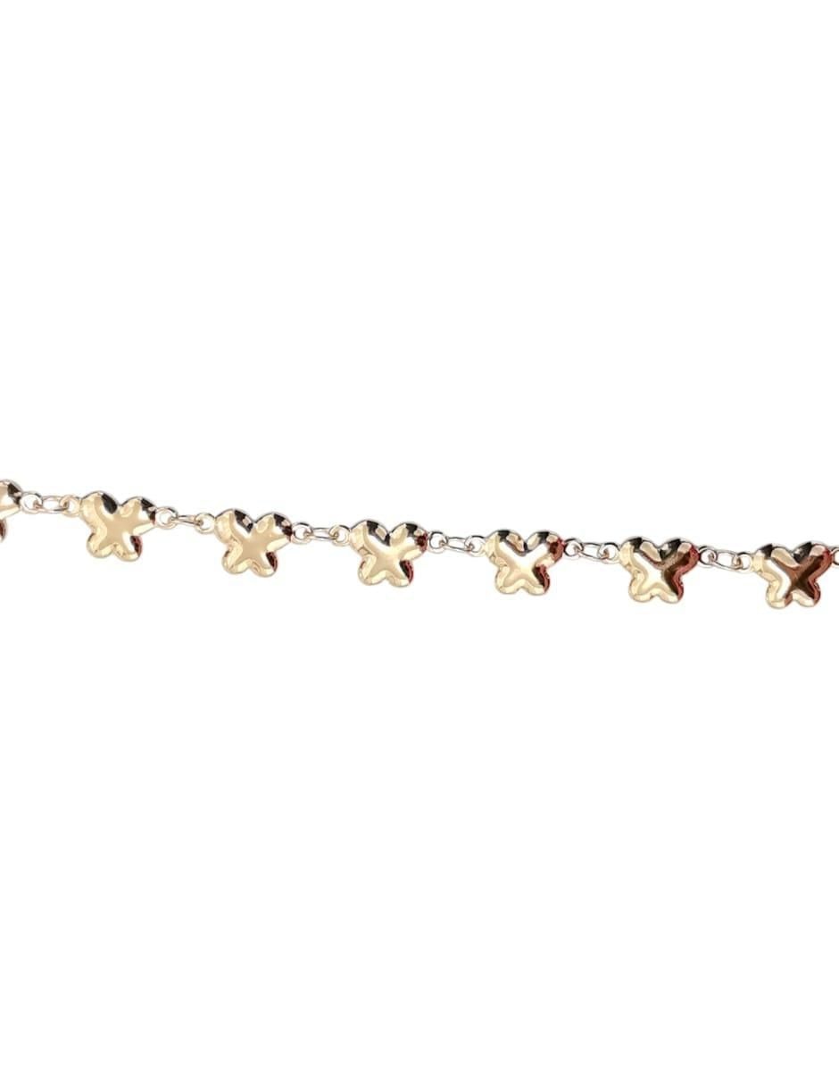 Collar de mariposa de oro laminado 3