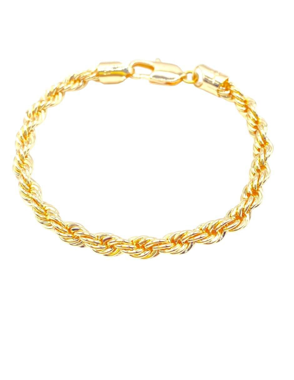 Pulsera de oro laminado con acabado brillante