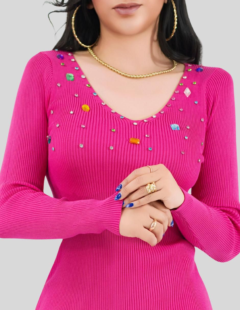 Vestido corto de fiesta escote medio 4