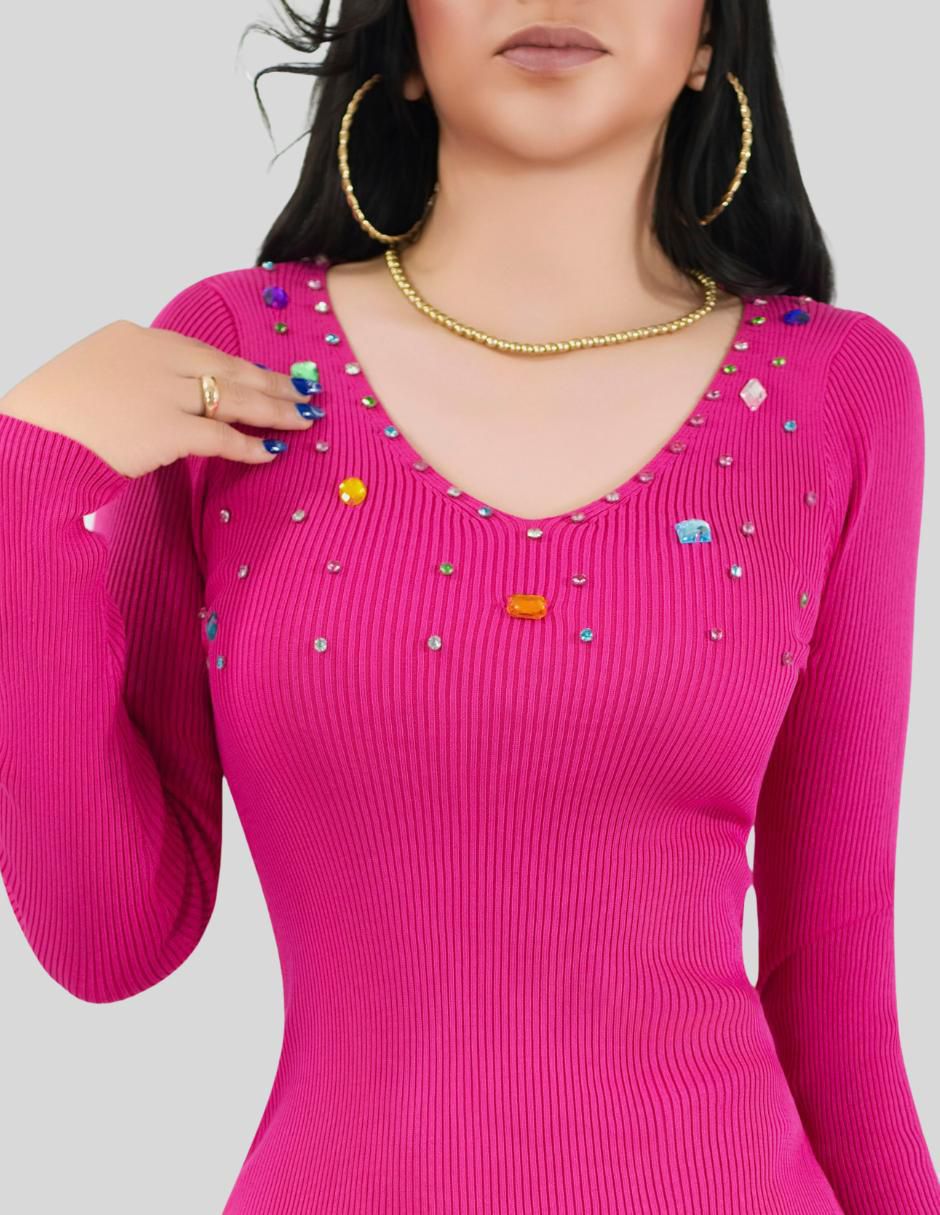 Vestido corto de fiesta escote medio 5