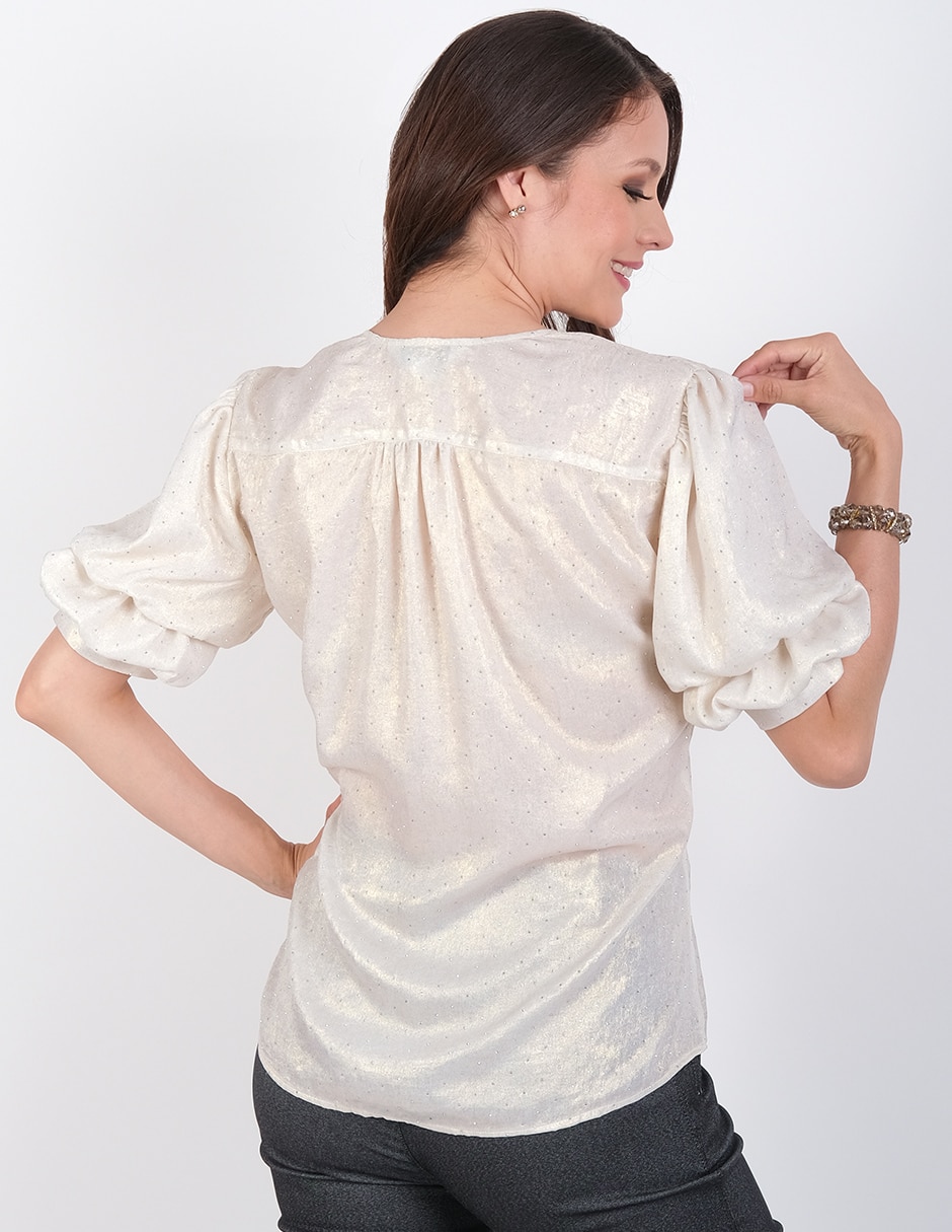 Blusa manga al codo para mujer 4