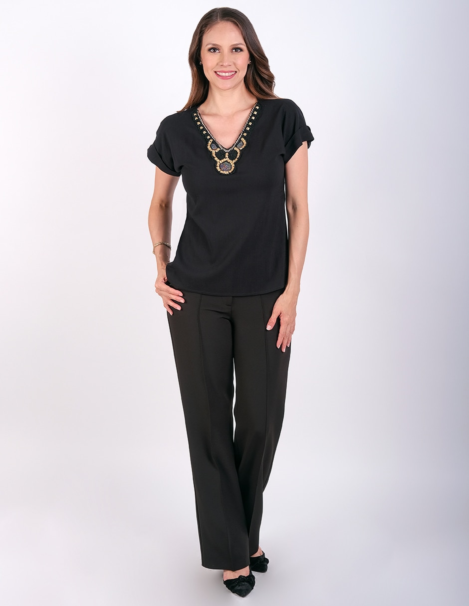 Blusa manga corta para mujer 2
