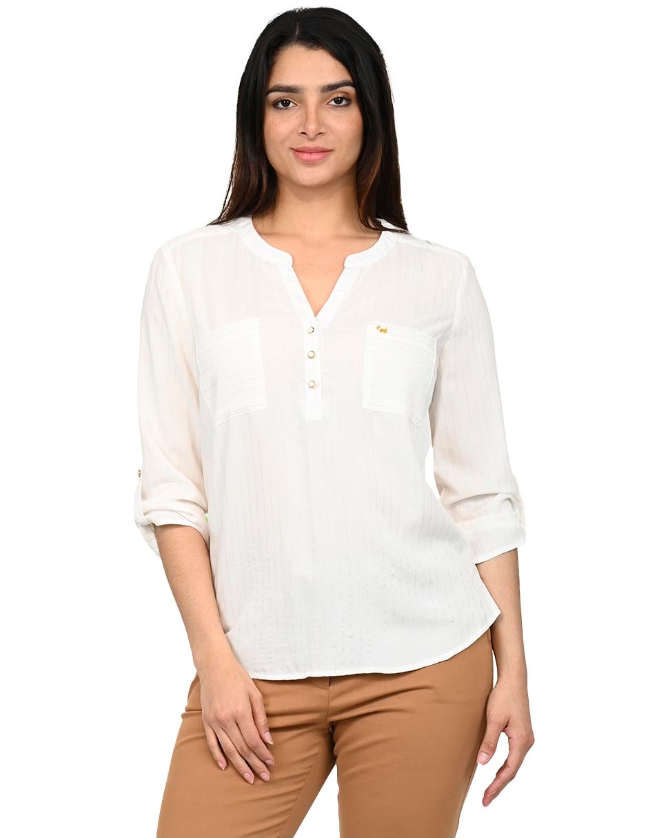 Blusa manga 3/4 para mujer