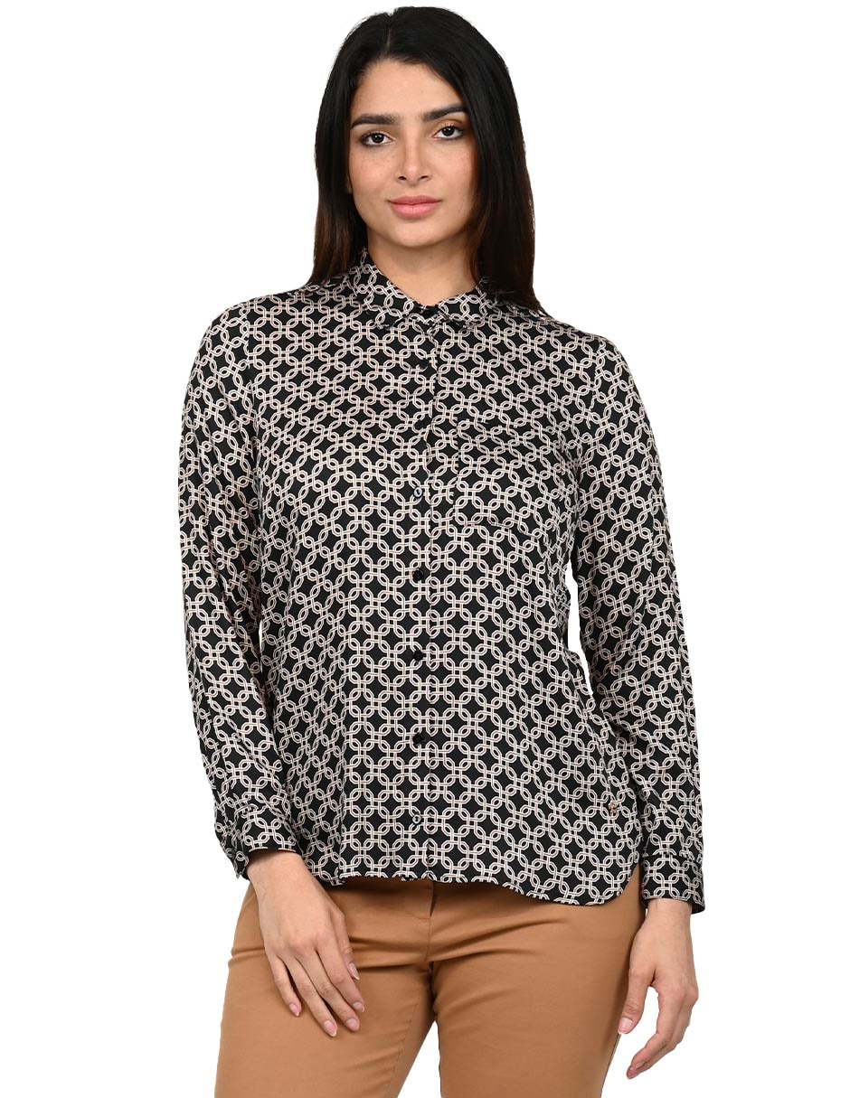Blusa manga larga para mujer