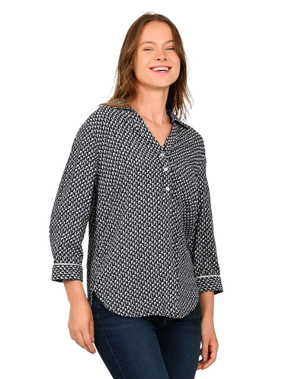 Blusa manga 3/4 para mujer Blusa manga 3/4 para mujer