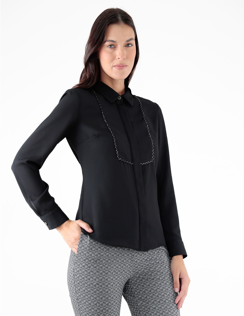 Blusa manga larga para mujer