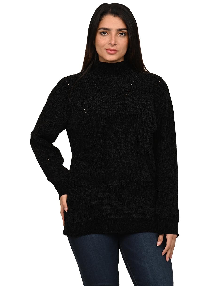 Suéter cuello alto para mujer