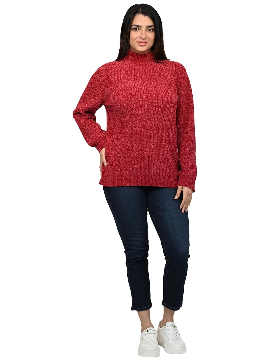 Suéter cuello alto para mujer 2