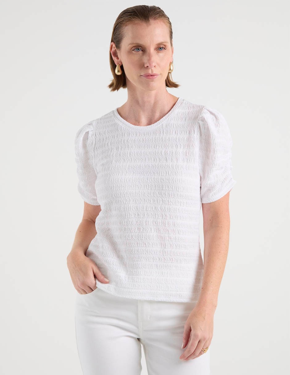 Blusa manga corta para mujer