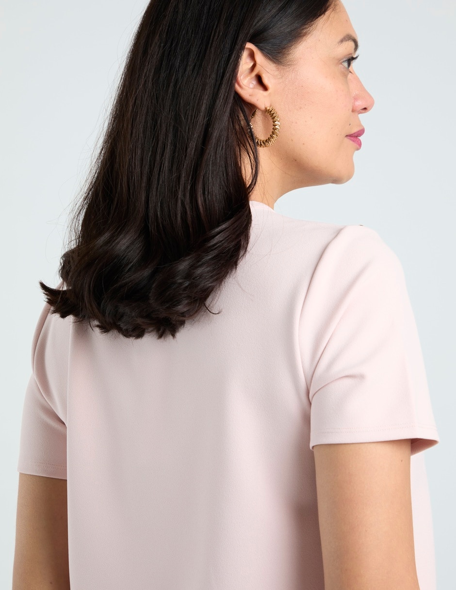 Playera manga corta cuello redondo para mujer 5