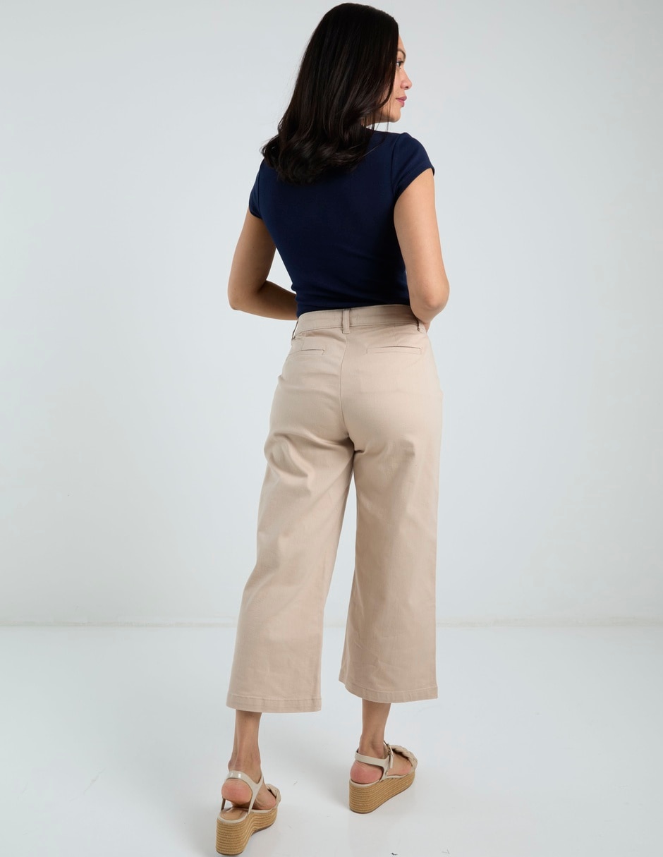 Pantalón capri wide leg para mujer 11