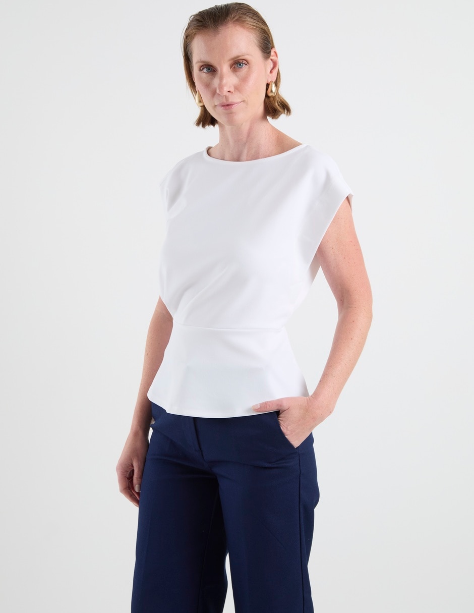Blusa manga corta para mujer