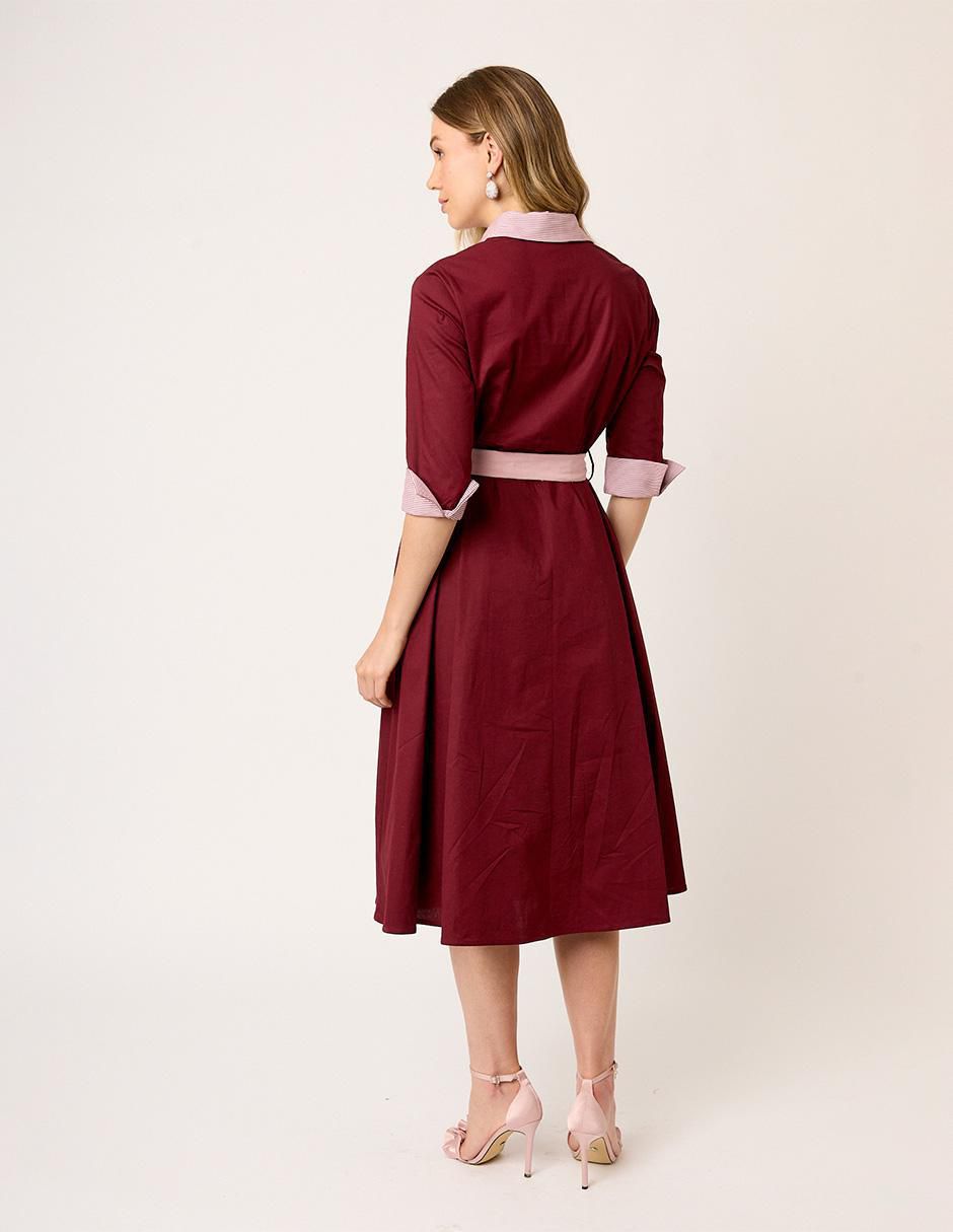 Vestido midi formal Eugenia para mujer 9