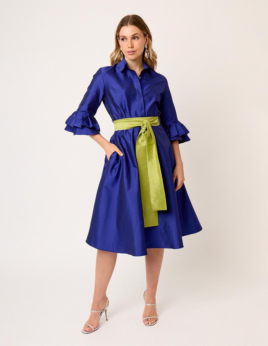 Vestido midi formal Eugenia para mujer 2