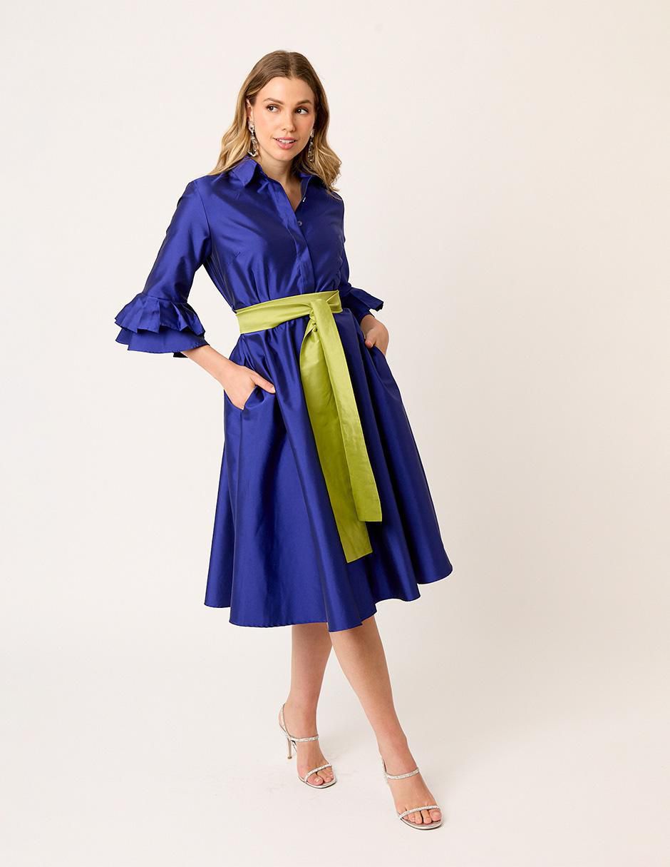 Vestido midi formal Eugenia para mujer 4