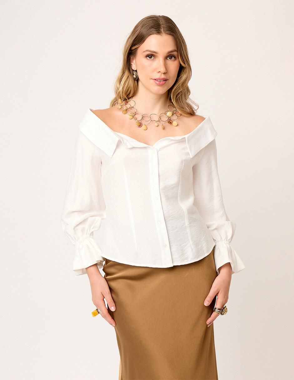 Blusa manga larga para mujer