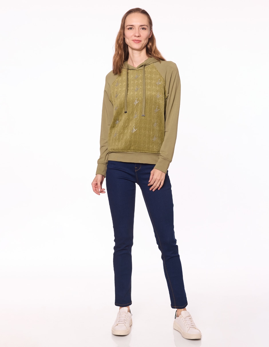 Sudadera con capucha y bolsa para mujer 2