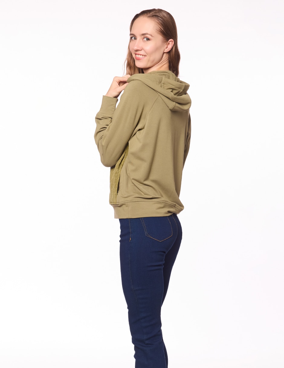 Sudadera con capucha y bolsa para mujer 3