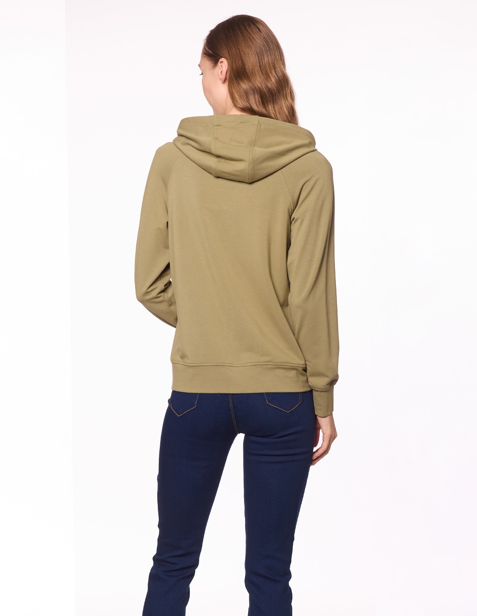 Sudadera con capucha y bolsa para mujer 4