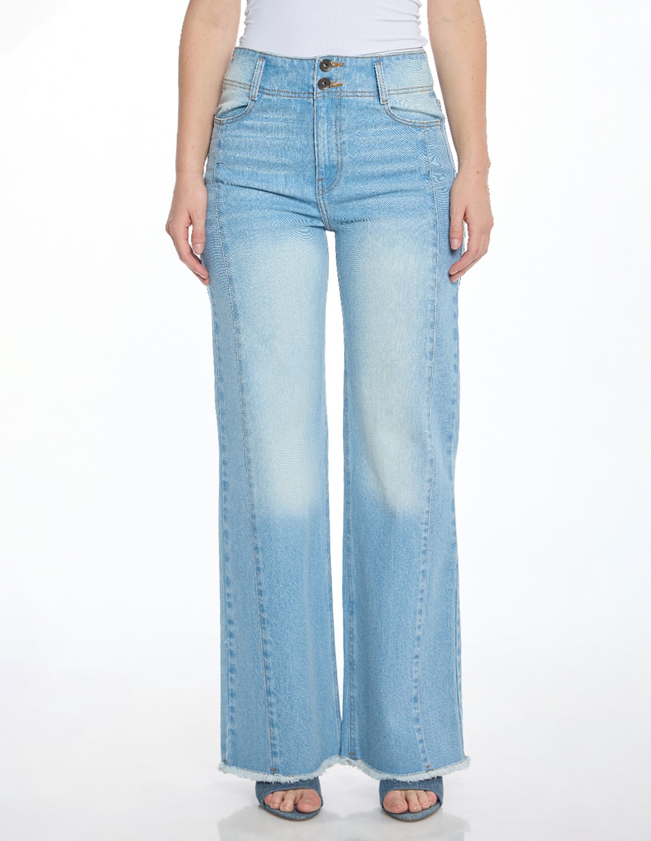 Jeans bota Denim corte cintura para mujer
