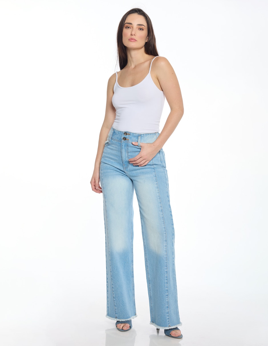 Jeans bota Denim corte cintura para mujer 2
