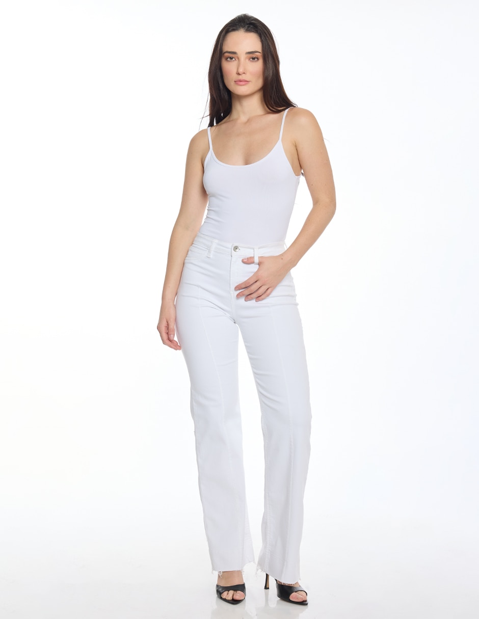 Jeans camapana Denim corte cintura para mujer 2